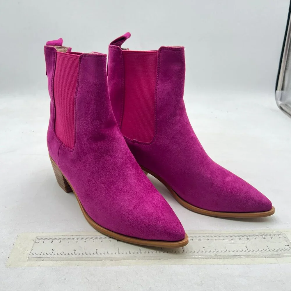 Women's Fuchsia Suede Ankle Boot